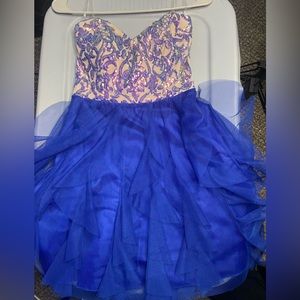 Multicolor (Blue and Purple) Sparkly Homecoming/Prom dress